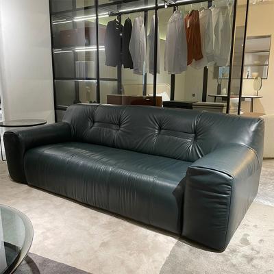 China Other sale dark modern leather lounge small seater set 2 two small seat for living room green sofa for sale