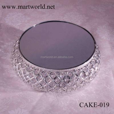 China 2021 decoration crystal metal cake stand wedding ,crystal cake decoration,cake stand wedding decoration (CAKE-019) for sale