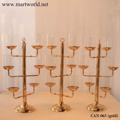 China 6 arms candelabra wedding table candlestick holder centerpiece candle holder stand for wedding home decoration(CAN-065) for sale