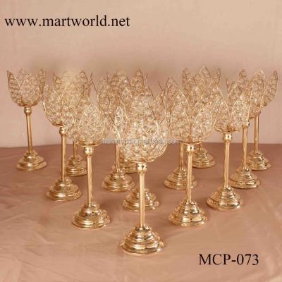 China Hot Creative tulip design crystal candelabra wedding table centerpiece for wedding party decoration (MCP-073) for sale