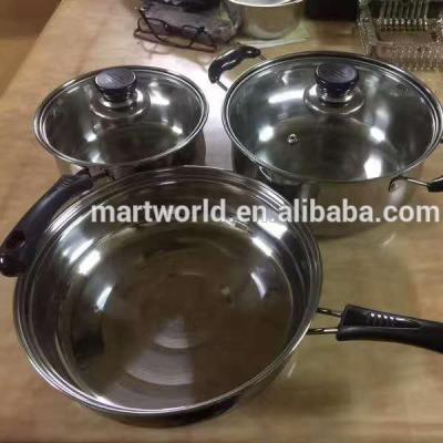 China Kitchen accessories utensils sets factory stock clearance cooking pot tools stainless steel cookware for home restaurant bakery for sale