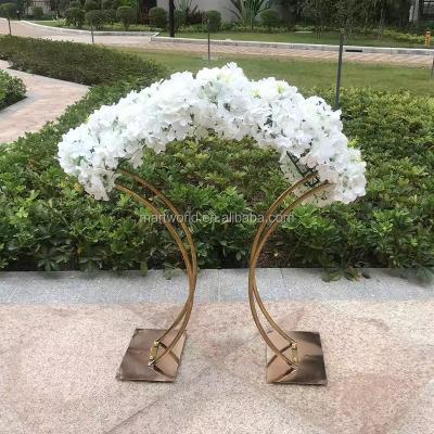 China wedding flower ball metal arch centerpiece floral vase display stand for wedding table decoration bridal shower party(MCP-128) for sale