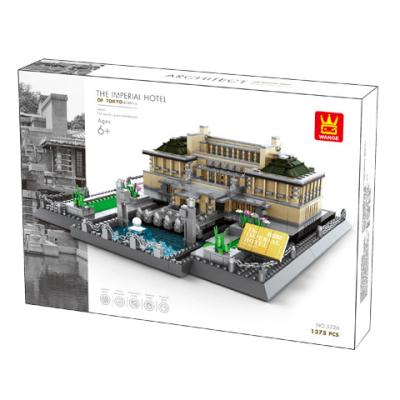 China Construction Toy Wange 5226 Imperial Hotel-Tokyo Japan supplier wooden building blocks educational toys for sale