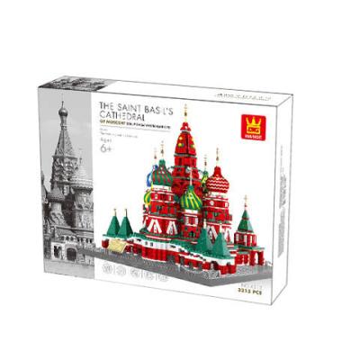 China Building Toy Wange 6213 Cathedral-Moscow Russia Basil's Saint Kids Wooden Plastic Building Block Toys for sale