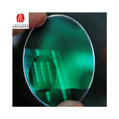 China 2021 Hot Sale CR 1.59 Bifocal Round Lid HMC Bifocal GREEN COATING Optical Lens for sale