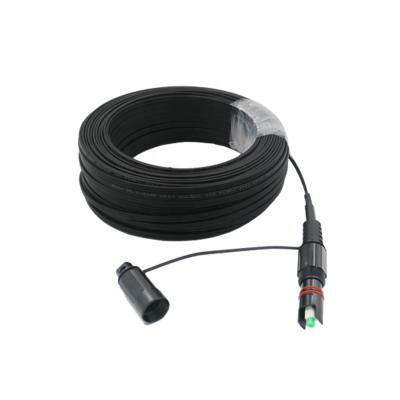 China Outdoor PVC/LSZH Telecom Optical Fiber Drop Cable With H OptiTap SC/APC Connector Fiber Optic Patch Cord Cable for sale