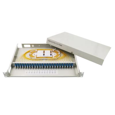 China FTTX Fiber Optic Equipment 19 Inch 24 Port 48 Core Rack Mount Patch Panel for sale