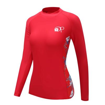 China Soft Hot Selling Custom Swimwear Kids Long Sleeve Print Women Rash Guard Swimsuit for sale