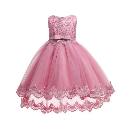 China Cute Infant Lolita Clothes Baby Girl Dress Mesh Cotton Embroidery Dress Summer Breathable Baby Boutique for sale