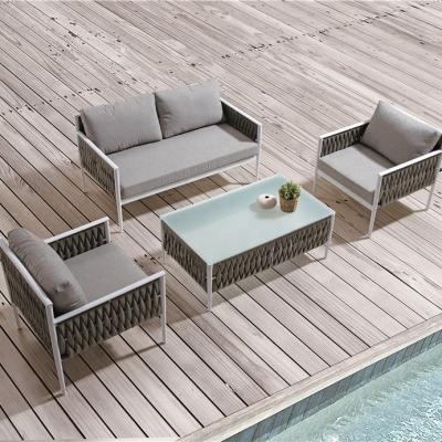 China 2021 Modern Rattan Patio Sofa Set Conversation Set Wicker Garden Furniture for sale