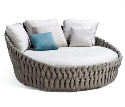 China China Good Quality Garden Furniture Outdoor Rope Woven Outdoor Sofa Bed for sale