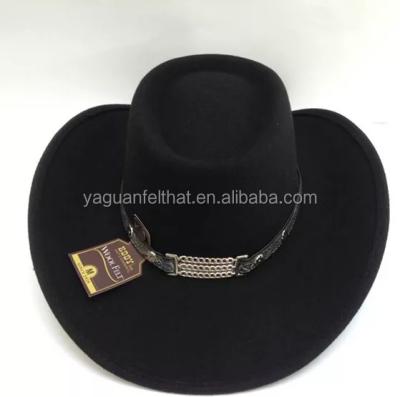 China breathable & Western Pure Wool Waterproof Cowboy Hat for sale