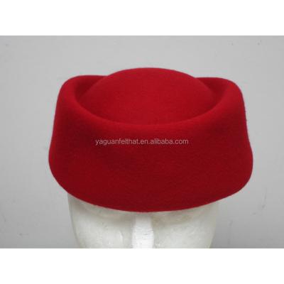 China breathable & Air hostess hats .air waitress waterproof uniform hats. wool felt hostess hats for sale