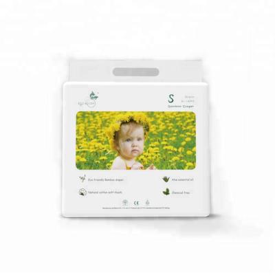 China ECO BOOM 100% Printed Biodegradable Baby Bamboo Disposable Diaper With Bamboo Fiber Soft Touch for sale