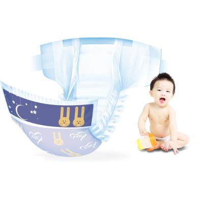 China Baby Diapers OEM Printed Biodegradable Bamboo Disposable Eco Friendly Diapers with PE backsshet and PP tape for sale