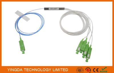 China 1*4 SC/APC Blockless PLC Splitter Block Type 900um FTTH PON Passive ODN LSZH 1Meter Pigtails for sale