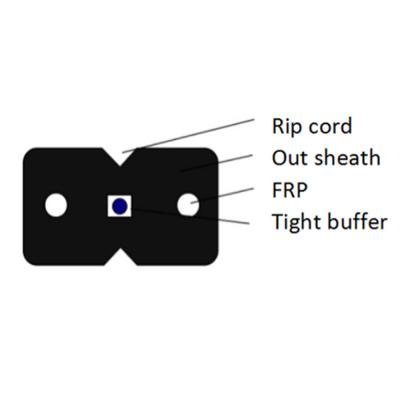 China Innen-Stärke-Mitglied G657A2 LSZH des Figure-8 Bogen-artiges FTTH Transceiverkabel-FRP zu verkaufen