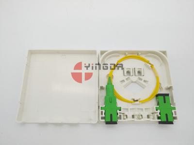 China  Caja de la terminación de la fibra óptica de 2 puertos con las coletas de SC/APC y el fuego anti de los adaptadores Anti-ULTRAVIOLETA en venta