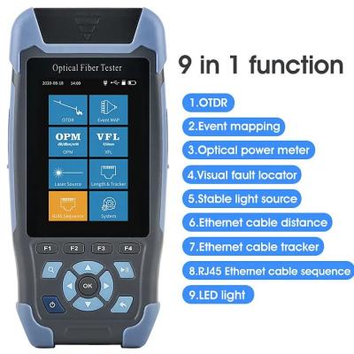 중국 1310/1550nm SM 테스트 범위 5m-60Km 미니 OTDR 9 in 1 APC UPC SC/FC/ST/LC 어댑터와 함께 테스트 판매용