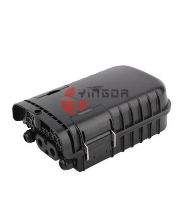 China Zwarte PC-ABS 16 boort FTTH-Doos van de Vezel de Optische Splitser voor Splitserscassette/Staalbuis uit Te koop