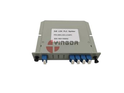 China Conector plástico del SC LC de 8 del puerto de la fibra óptica del PLC del divisor LGX del casete ABS del módulo en venta