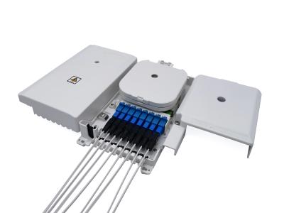 China 8 Ports Plastic ABS Fiber Optic Termination Box Uncut Optical Fiber Splitter 1x8 for sale