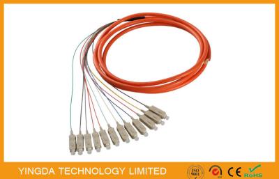 China Multimode MM SC / PC Fiber Optic Pigtail simplex Bundle Fanout 850nm for sale