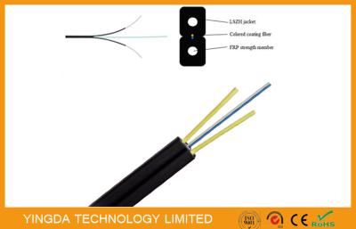 中国 FRP のガラス繊維視覚 FTTH の引込み線ケーブル G657A SM 2 繊維 GJXFH の黒 販売のため