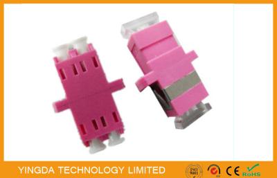 China Lc-Duplex OM4, LC-Lichtwellenleiter-Adapter-purpurrote Viererkabel-Plastikfasern zu verkaufen