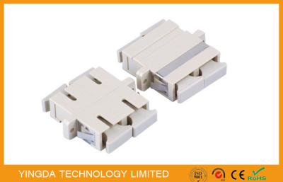 China PBT White Plastic MM DX Fiber Optic Adapter / Coupler , SC Duplex Adapter for sale