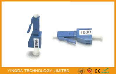 China Single Mode Female To Male Fiber Optic Attenuator 15dB , LC Build Out Attenuator for sale