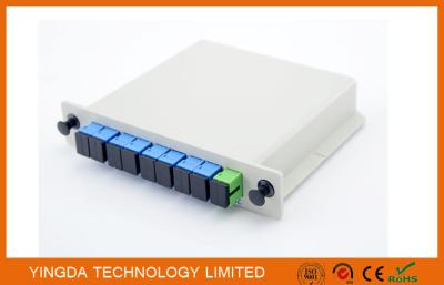 China Fiber Optic PLC Splitter 1x8 LGX Module , CATV Fiber Optic Terminal Box Insert Type​ for sale