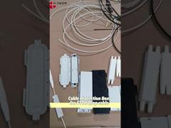 1in 1out 2 Ports Fiber Optic Splicing Protective Termination Box for Drop Cable ASB White
