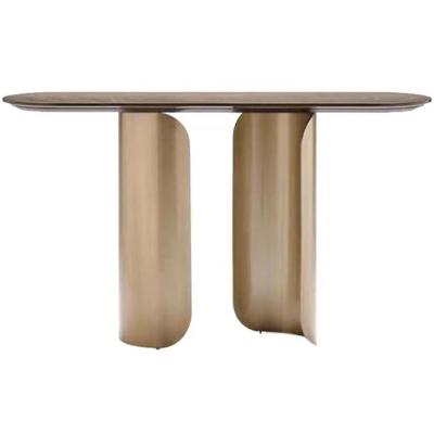 China Hot Sale Modern Marble Gold Luxury Console Table For Hallway Dining Room Home Bedroom for sale