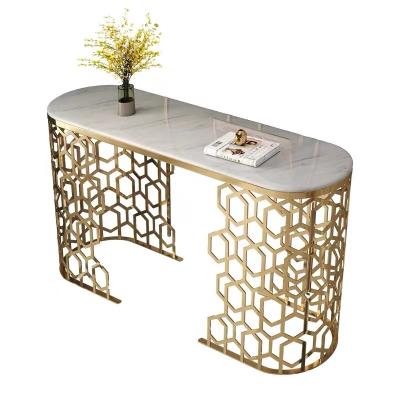 China Wholesale Modern Designer Gold Modern Console Table For Hallway Living Room Home Bedroom for sale