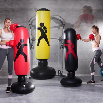 China PVC FANDING Bag Humanoid Model Inflatable Boxing Free Standing Boxing Toy Big Punching Bag For Kids Adults for sale