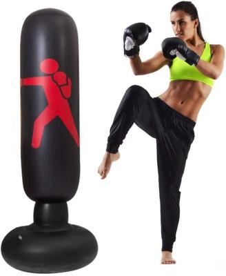 China Boxing FANDING Martial Arts Heavy Free Kick Stand Free Standing Kickboxing Sandbag For Adults Kids With Suction Cup Bottom for sale