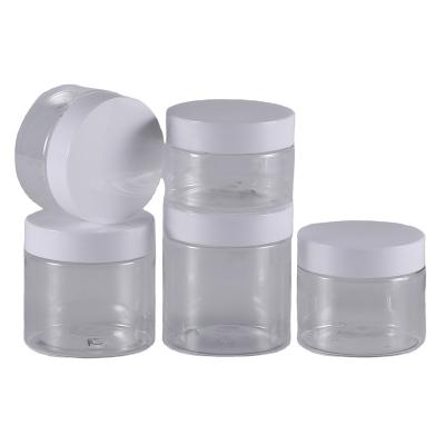 China Multi-specification food grade multi-capacity eye skin cream round cream factory plastic food/jar wholesale care cosmetic for sale