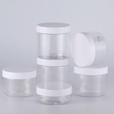 China Food / Cosmetic Customization Clear Jar Cosmetic Packaging Plastic Bottles And Cream Pet Jars With Lids for sale