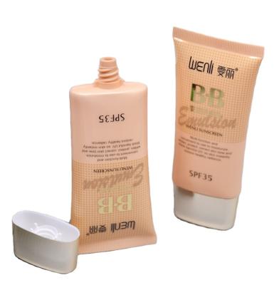 China Personal Skin Care Packaging OEM Foundation Cream Packaging Bottle Flat BB Cream Squeeze Bottle for sale