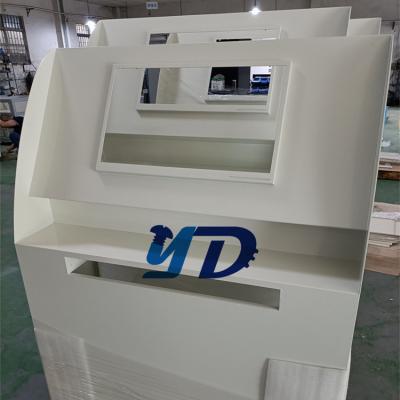 China Industrial Equipment Display Cabinet Showcase With Screen Sheet Metal Fabrication Laser Cutting Bending Weld Polishing Powder Coating for sale