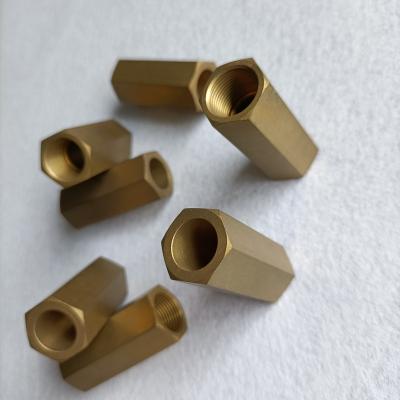 China High Precision Industrial Equipment Customs Service Brass Aluminum Parts Turned And Hexagon Copper Nut Milling CNC Turn Machining for sale