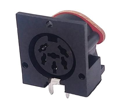 China PBT4815 6pin Din Jack Connectors Pitch Type 5mm PCB Electrical Socket for sale