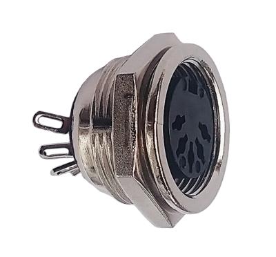 China 5pin Din Jack Speaker Connector Female Connector Wire Connector Metal Cover Solder Type Home Theater DSJ-304-5P for sale