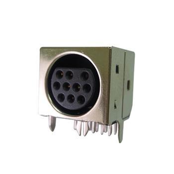 China PBT4815 8 Pin Mini Din Jack Fully Pitched Electrical Connectors Plug for sale