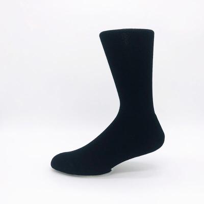 China Sustainable Mens High Quality Soft Bamboo Socks Solid Black Organic Fiber Dress Socks for sale