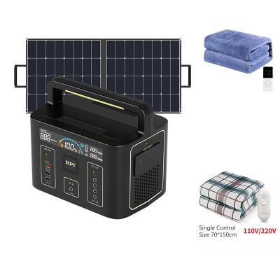 China Type C Electric Blanket Portable Rechargeable Solar Power Station 110V 220V 100W Backup Power Station for sale