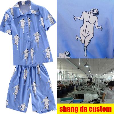 China Printing Customized Attack On Pajamas Soldiers Costume Pajamas Soldiers Short Sleeves Long Giant Cosplay Clothing Giant Clothing for sale