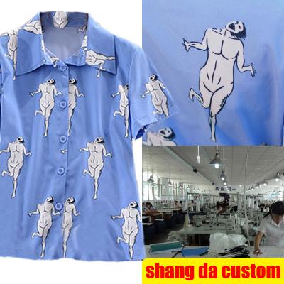 China Breathable attack on the giant soldier with the same paragraph around the Japanese short-sleeved shirt of Levi's two-dimensional animation pajamas for sale