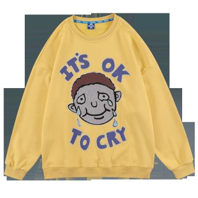 China Customization Fashion Unique Design Pullover Breathable Professional Manufacturing Yellow Graphic Hoodie for sale